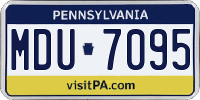 PA license plate MDU7095