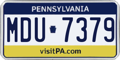 PA license plate MDU7379