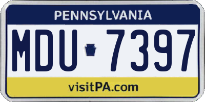PA license plate MDU7397