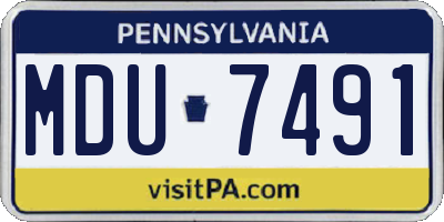 PA license plate MDU7491
