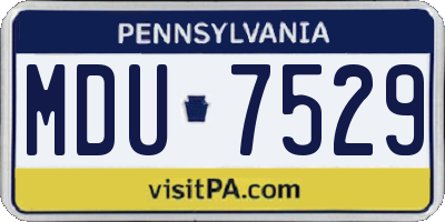PA license plate MDU7529
