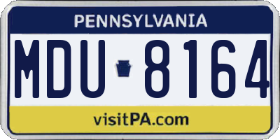 PA license plate MDU8164
