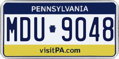 PA license plate MDU9048