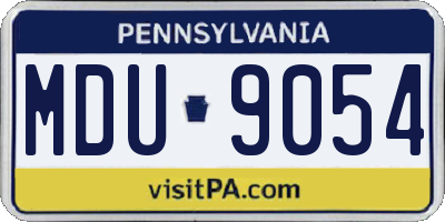 PA license plate MDU9054