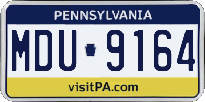PA license plate MDU9164