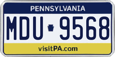 PA license plate MDU9568