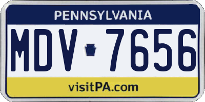 PA license plate MDV7656