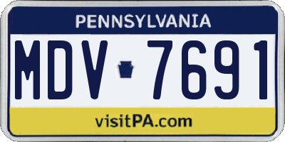 PA license plate MDV7691