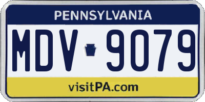 PA license plate MDV9079