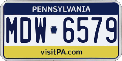 PA license plate MDW6579