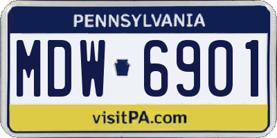 PA license plate MDW6901