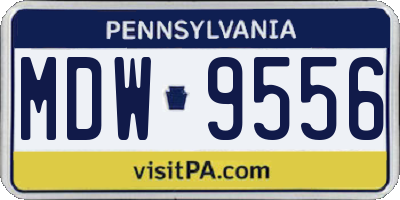 PA license plate MDW9556