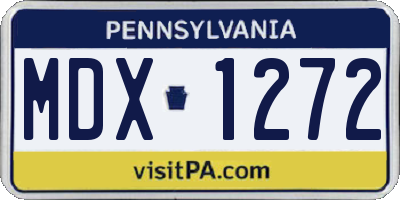 PA license plate MDX1272