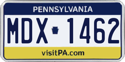 PA license plate MDX1462