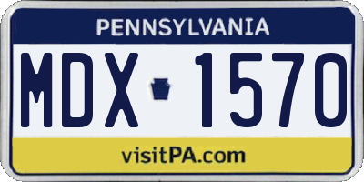 PA license plate MDX1570