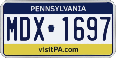PA license plate MDX1697