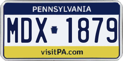 PA license plate MDX1879