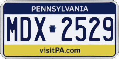 PA license plate MDX2529