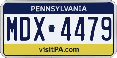 PA license plate MDX4479