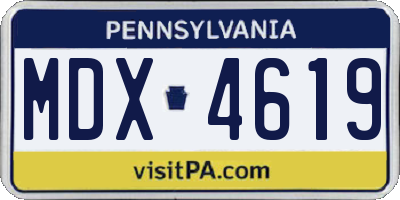 PA license plate MDX4619