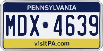 PA license plate MDX4639