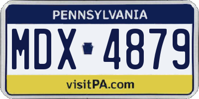 PA license plate MDX4879