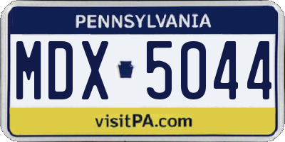 PA license plate MDX5044