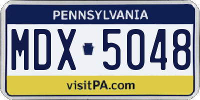 PA license plate MDX5048
