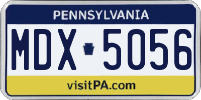 PA license plate MDX5056
