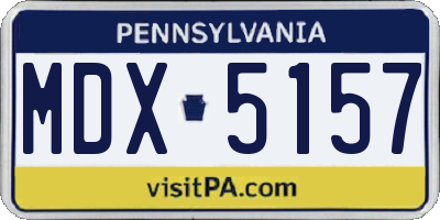 PA license plate MDX5157