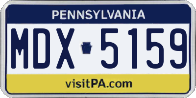 PA license plate MDX5159