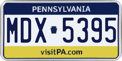 PA license plate MDX5395