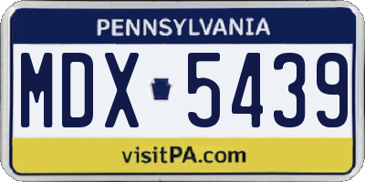 PA license plate MDX5439