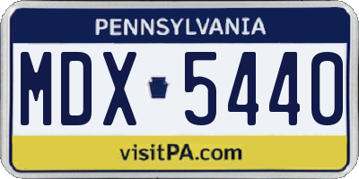 PA license plate MDX5440
