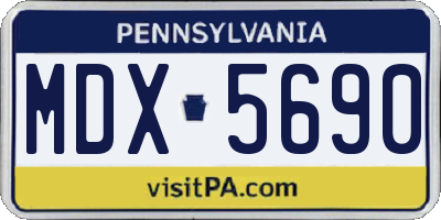 PA license plate MDX5690