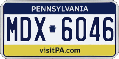 PA license plate MDX6046