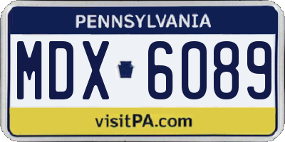 PA license plate MDX6089