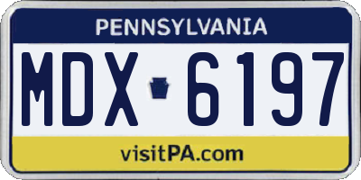 PA license plate MDX6197