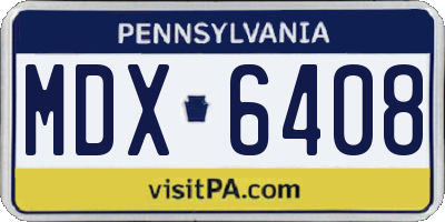PA license plate MDX6408