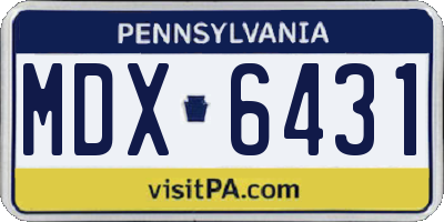 PA license plate MDX6431
