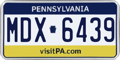 PA license plate MDX6439