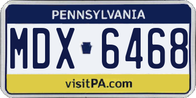 PA license plate MDX6468