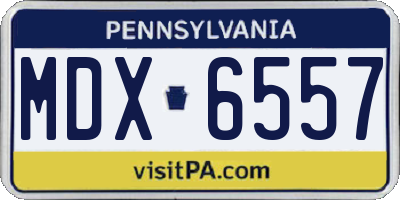 PA license plate MDX6557