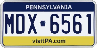 PA license plate MDX6561