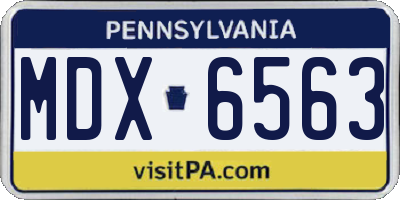 PA license plate MDX6563