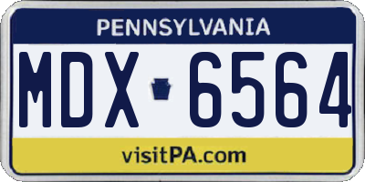 PA license plate MDX6564