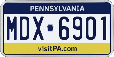 PA license plate MDX6901