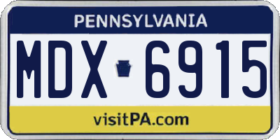 PA license plate MDX6915