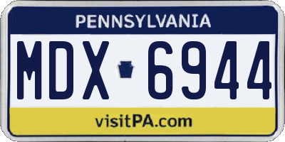 PA license plate MDX6944