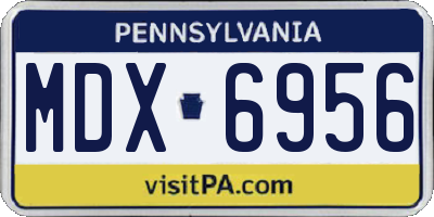 PA license plate MDX6956